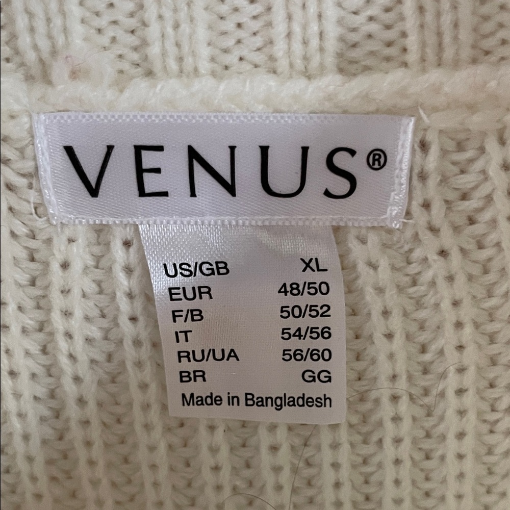 NWOT VENUS Elegant Cream Women's Sweater - Picture 3 of 3